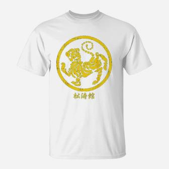 Shotokan Tiger Karate Symbol Gold Martial Art Gift T-Shirt - Seseable