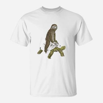 Sloth Turtle Speed Is Relative Sloth Riding Tortoise T-Shirt - Seseable