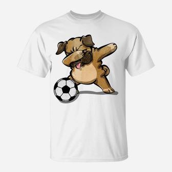 Soccer Dab Dabbing Pug Pug Lovers Gift T-Shirt - Seseable