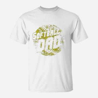 Softball Dad Fastpitch Fathers Day T-Shirt - Seseable