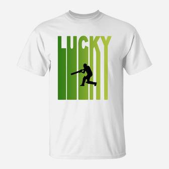 St Patricks Day Lucky Cricket Funny Sport Lovers Gift T-Shirt - Seseable