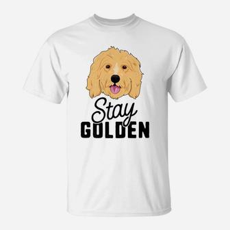 Stay Golden Goldendoodle Women Dog Puppy Doodle T-Shirt | Seseable UK