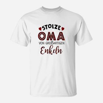 Stolze Oma T-Shirt Von großartigen Enkeln, Großmutter Tee - Seseable