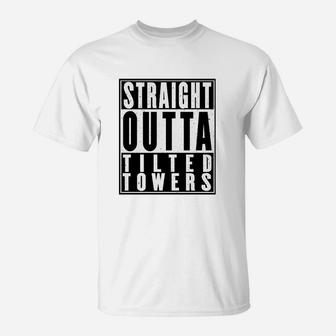 Straight Outta Tilted Towers Fan T-Shirt, Gaming Motiv Tee - Seseable