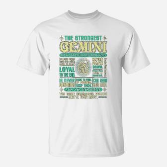 Strongest Gemini Loyal Can Read Your Mind Zodiac T-Shirt - Seseable