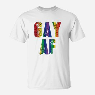 Styles Gay Af For Men Rainbow Flag Gay Pride Gifts For Him T-Shirt - Seseable