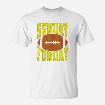 Sunday Funday Funny Football For Sport Lovers T-Shirt - Seseable