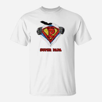 Superheld Papa T-Shirt mit Heldendesign, Perfektes Vatertagsgeschenk - Seseable