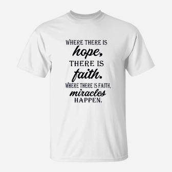 Survivor Where There Is Hope There Is Faith T-Shirt - Seseable