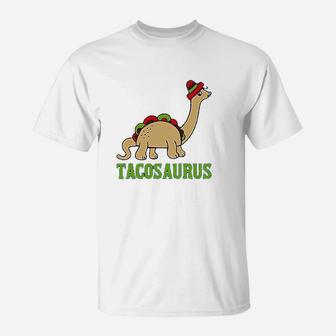 Tacosaurus Taco Stegosaurus Funny Taco Dinosaur T-Shirt - Seseable