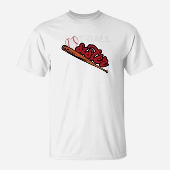 Tball Sister Cute Female Sibling Player Gift T-Shirt - Seseable