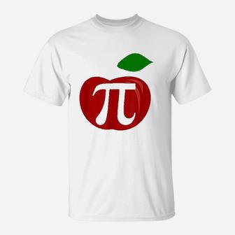 Thanksgiving Apple Pie Lover Funny Pi Day Math Teacher T-Shirt - Seseable