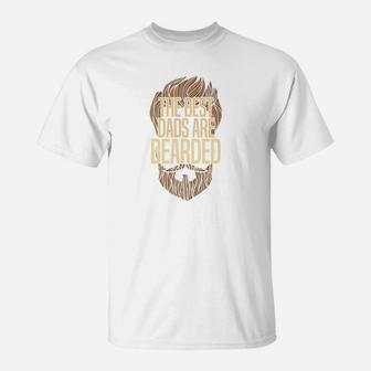 The Best Dads Are Bearded Funny Bearded Hipster T-Shirt - Seseable