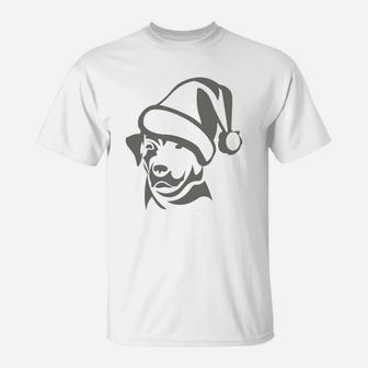 The Labrador Retriever Hat Santa Claus Christmas Shirt T-Shirt - Seseable