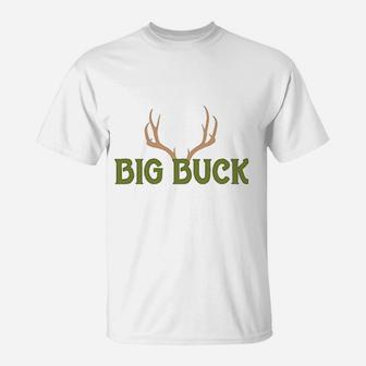 The Spunky Stork Father And Son Buck Antlers Hunting Buddy Matching Dad T-Shirt - Seseable