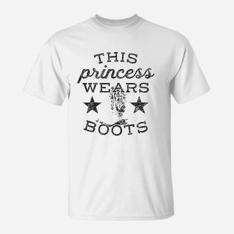 This Princess Wears Boots T-Shirt - Seseable