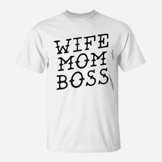 Trendy Mom Raglan Wife Mom Boss Royal Boutique T-Shirt - Seseable
