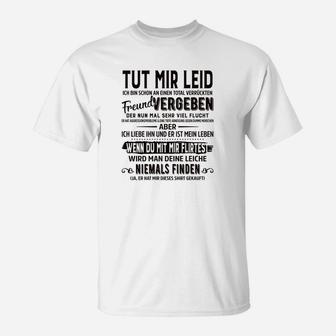 Tut Mir Leid Niemals Finden T-Shirt - Seseable