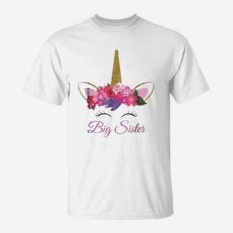 Unicorn Big Sister Im Going To Be A Big Sister T-Shirt - Seseable