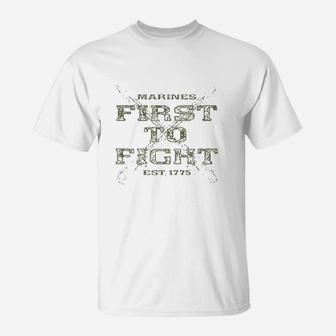 Us Marine Corps First T-Shirt - Seseable