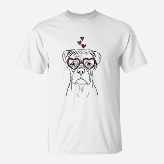 Valentine Reese The Boxer Dogs T-Shirt - Seseable