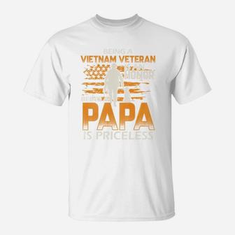 Vietnam Veteran Papa Premium Shirt Gift For Veteran Grandpa T-Shirt - Seseable