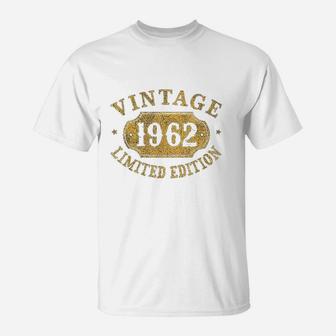 Vintage 1962 Born In 1962 Birthday T-Shirt - Seseable