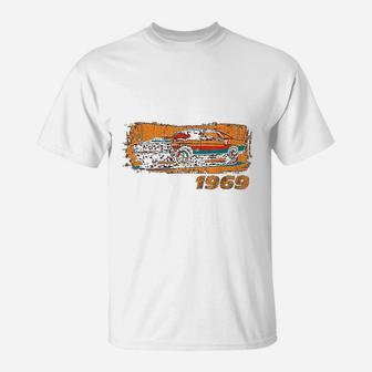 Vintage 1969 Birthday Classic Muscle Car Retro T-Shirt - Seseable