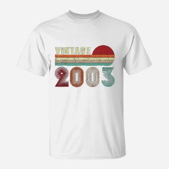Vintage 2003 Funny 18 Years Old Boys And Girls 18th Birthday T-Shirt - Seseable