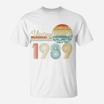 Vintage 33rd Birthday Gif For Men Women Classic 1989 T-Shirt - Seseable