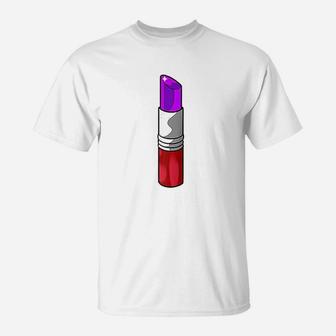 Vintage 70s Retro Purple Lipstick T-Shirt - Seseable