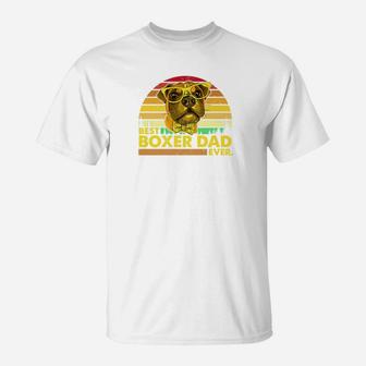 Vintage Best Boxer Dad Ever Dog Daddy Father T-Shirt - Seseable