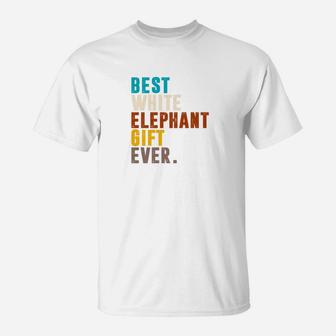 Vintage Best White Elephant Gift Ever Funny Christmas T-Shirt - Seseable