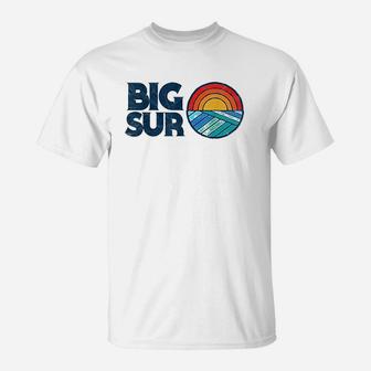 Vintage Big Sur California Surf Design Retro Surfing T-Shirt - Seseable