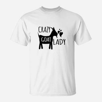 Vintage Crazy Goat Lady For Women Girls T-Shirt - Seseable