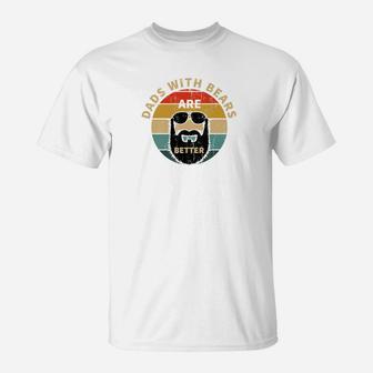 Vintage Dads With Beards Are Better Retro Fathers Day Gifts Premium T-Shirt - Seseable