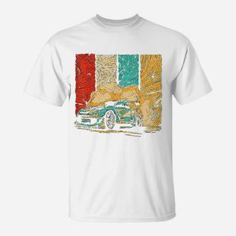 Vintage Drift Car Design Retro Drifting Racecar Motive T-Shirt - Seseable