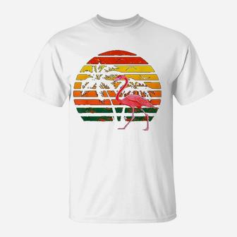 Vintage Flamingo Bird Summer Gift T-Shirt - Seseable