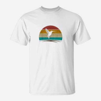 Vintage Hummingbird Retro Distressed Hummingbird T-Shirt - Seseable
