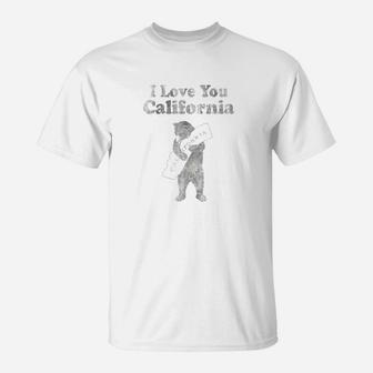 Vintage I Love You California Bear T-Shirt - Seseable