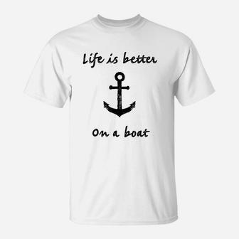 Vintage Sailing Boating Fishing Dad Mom T-Shirt - Seseable