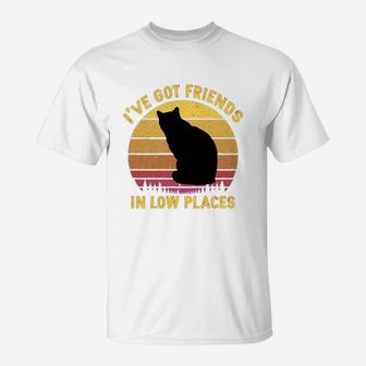 Vintage Siamese I Have Got Friends In Low Places Cat Lovers T-Shirt - Seseable