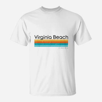 Vintage Virginia Beach Virginia Va Retro Design T-Shirt | Seseable UK