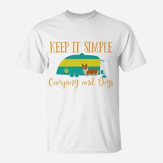 Welsh Corgi Dog Rv Funny Camping Travel Trailer T-Shirt - Seseable