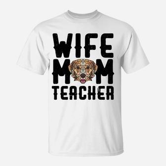 Womens Best Wife Dog Mom Teacher Mothers Day Gift 2022 T-Shirt - Seseable