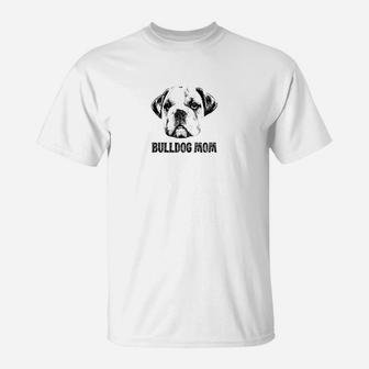 Womens English Bulldog Mom English Bulldog Shirts T-Shirt - Seseable