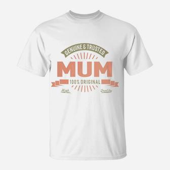 Womens Genuine Mum Great Gifts For Grandma Women T-Shirt - Seseable
