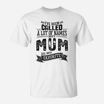 Womens Names Mum Is My Favorite Grandma Gift T-Shirt