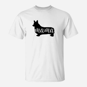 Womens Womens Corgi Mama Dog Mom Cute Pet Lover Gift T-Shirt - Seseable