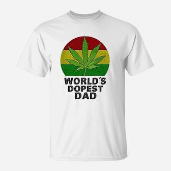 Worlds Best Dad Fathers Day, dad birthday gifts T-Shirt - Seseable